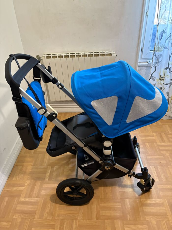 Poussette bugaboo caméléon bleu ciel avec beaucoup d’accessoires. - photo numéro 8