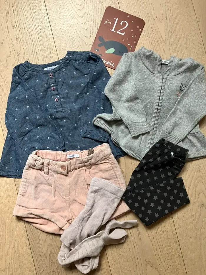 Ensemble mi-saison bébé 12 mois fille