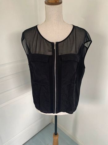 Top noir zippé i.code XL