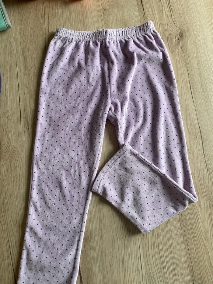 Ensemble pyjama hiver 2 pièces fille velours violine motif lune 6/7 ans Gémo - photo numéro 4