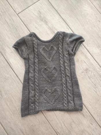 Robe grise pailletée dorée 6 mois