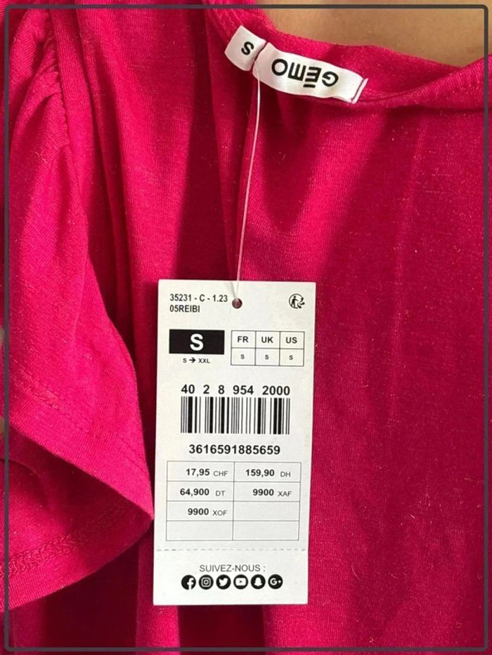 Blouse pailletée taille 36 marque gemo neuf avec étiquette * - photo numéro 3