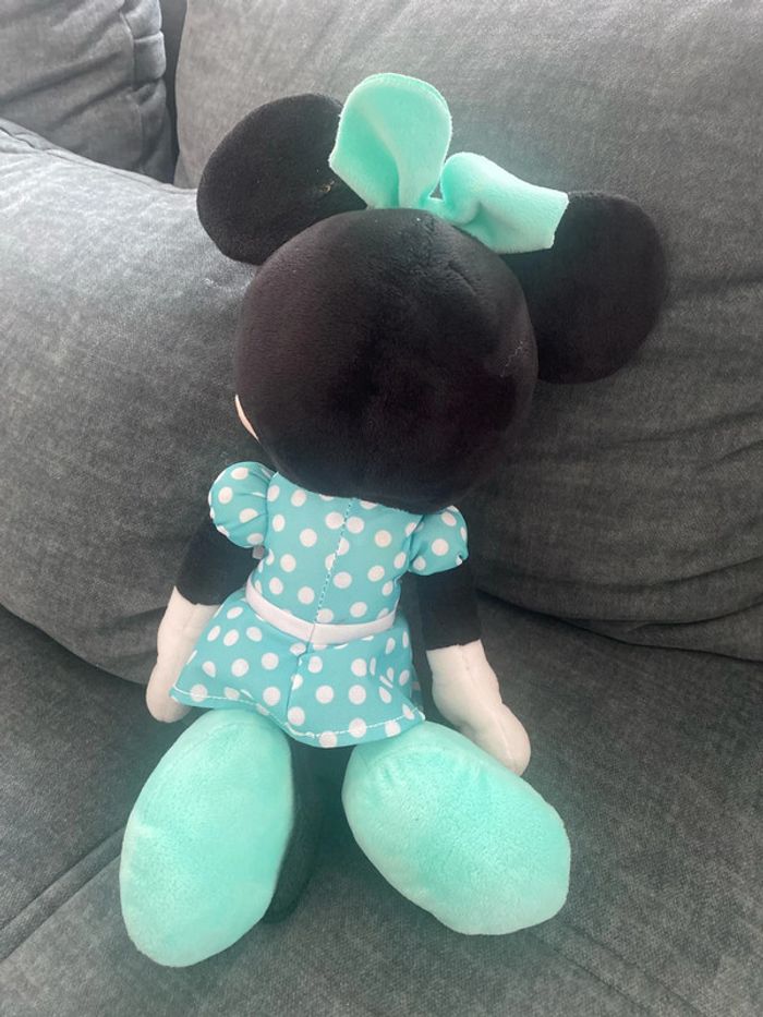 Peluche Minnie turquoise 40cm super état - photo numéro 2