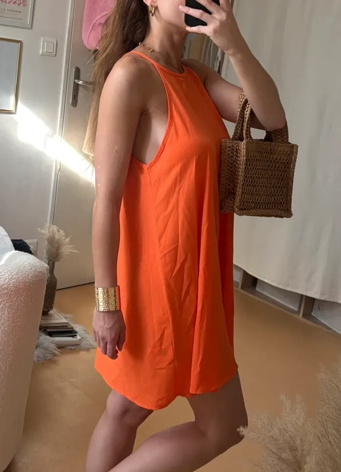 Jolie robe d’été orange - photo numéro 4