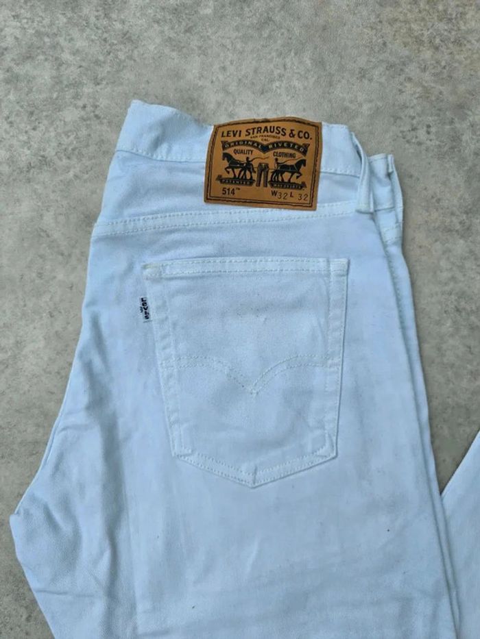Jeans Levi's 514 W32 FR42 L32 coupe droite blanc Homme Men pan374b - photo numéro 2