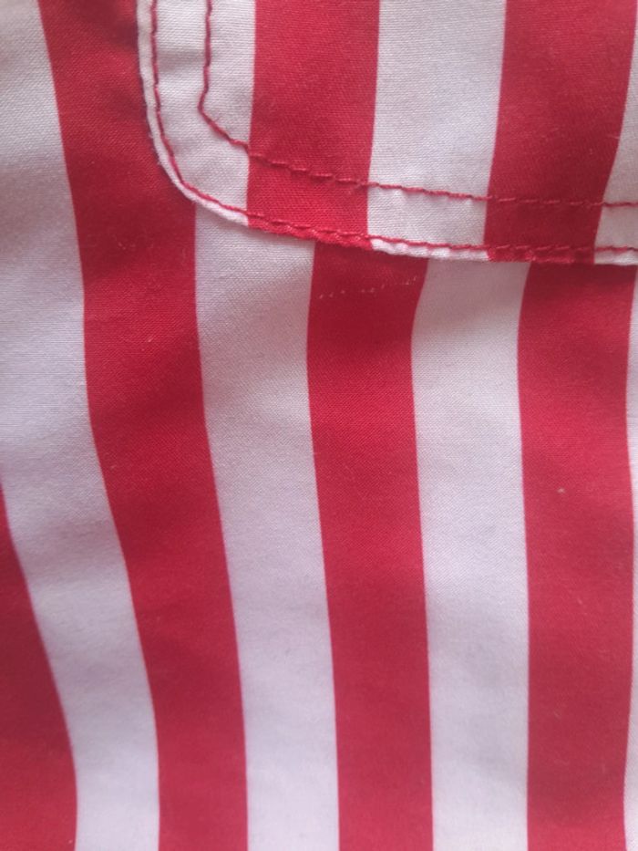 Short de bain rayé rouge status beach - photo numéro 5