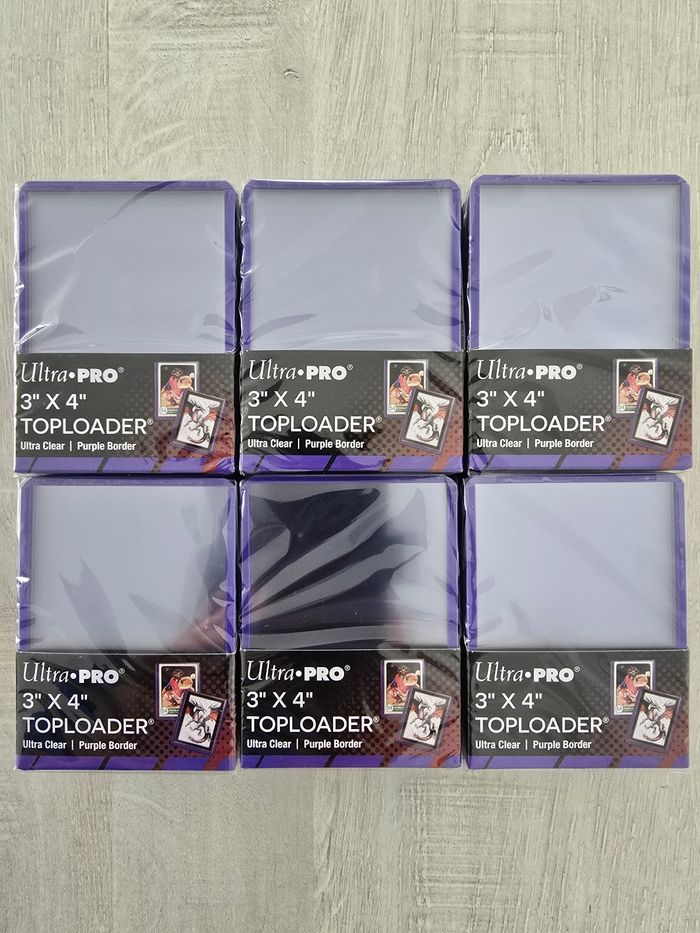 Lot de 6 paquets de 25 Toploaders Ultra Pro Violet