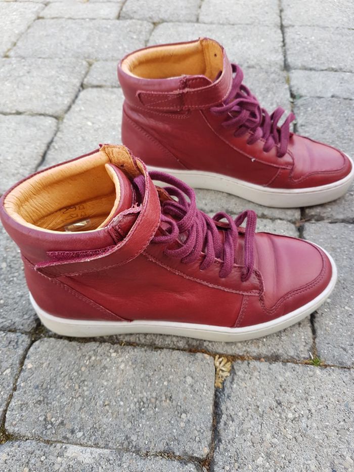 Baskets montantes rouges Palladium T38 - photo numéro 5