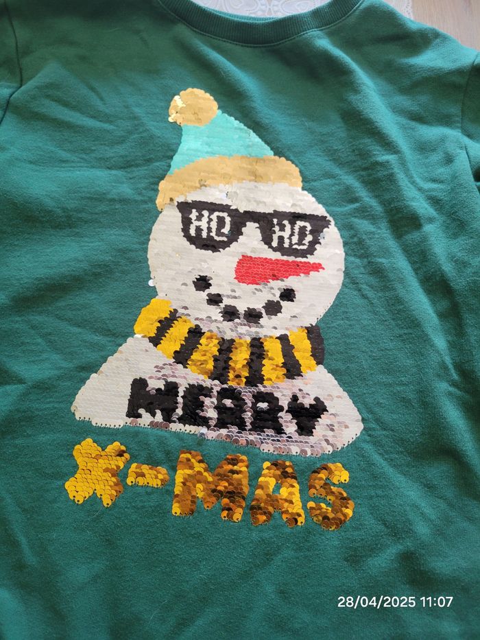 Sweat de Noël  bonhomme de neige - photo numéro 4