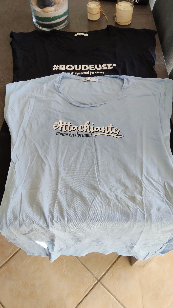 Lot de deux chemises de nuit avec imprimé taille XL