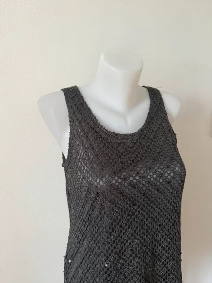 Robe d’été gris en très bon état taille 36-38 molly bracken - photo numéro 2