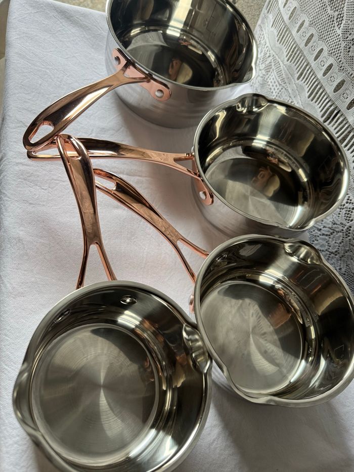 4 casseroles neuves inox - photo numéro 3