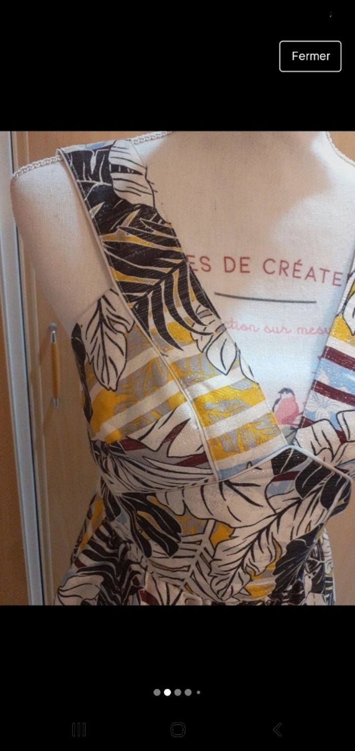 Jolie robe dos nu soirée t 36 peut 34 multicolore argentee h&m - photo numéro 2