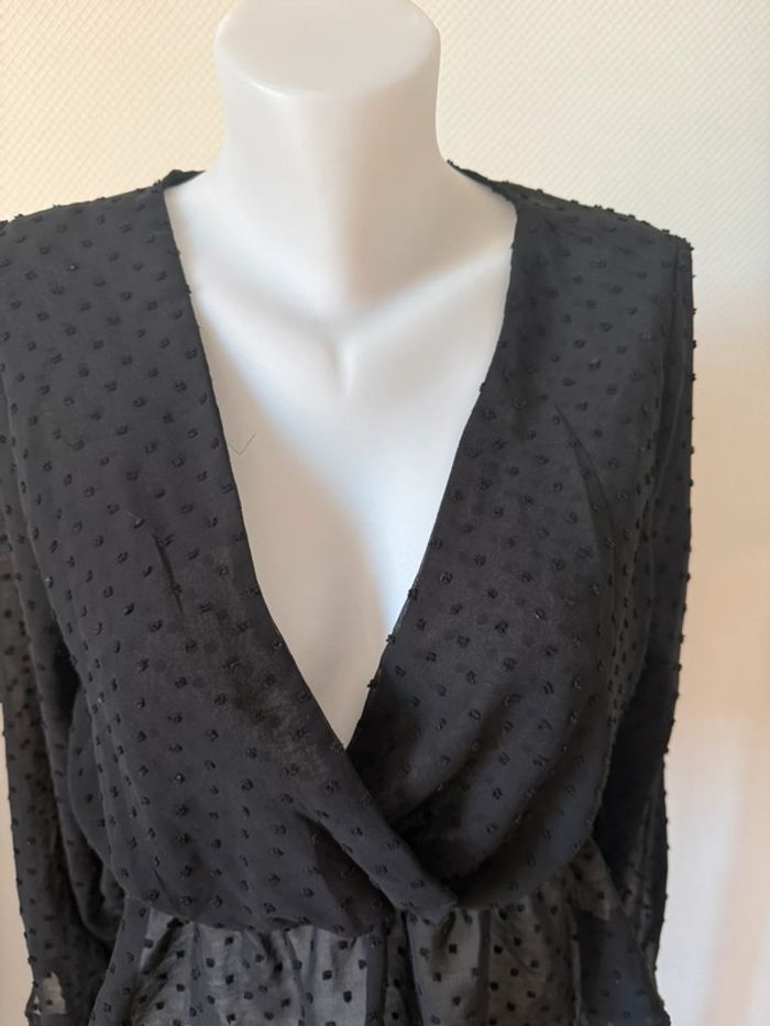 Blouse noir SHEIN taille M en très bon état - photo numéro 3