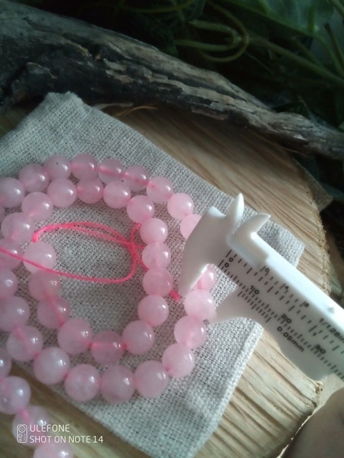 Lot de perles de quartz rose pierres naturelles lithothérapie - photo numéro 2