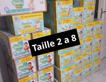 Pampers taille 2 a 8 neuf jamais ouvert