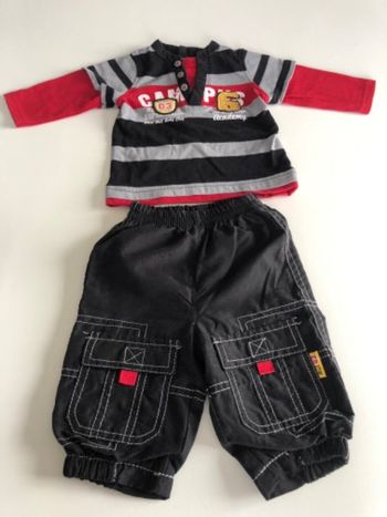 Ensemble bébé t-shirt et pantalon 3M