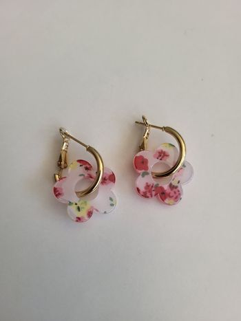 Boucles d'oreilles motifs fleurs