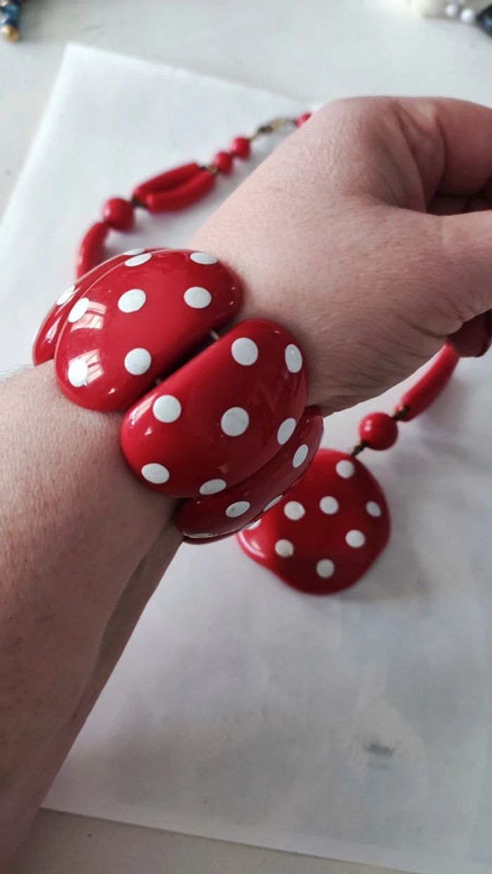 Ensemble collier bracelet inspiration 70 - photo numéro 3