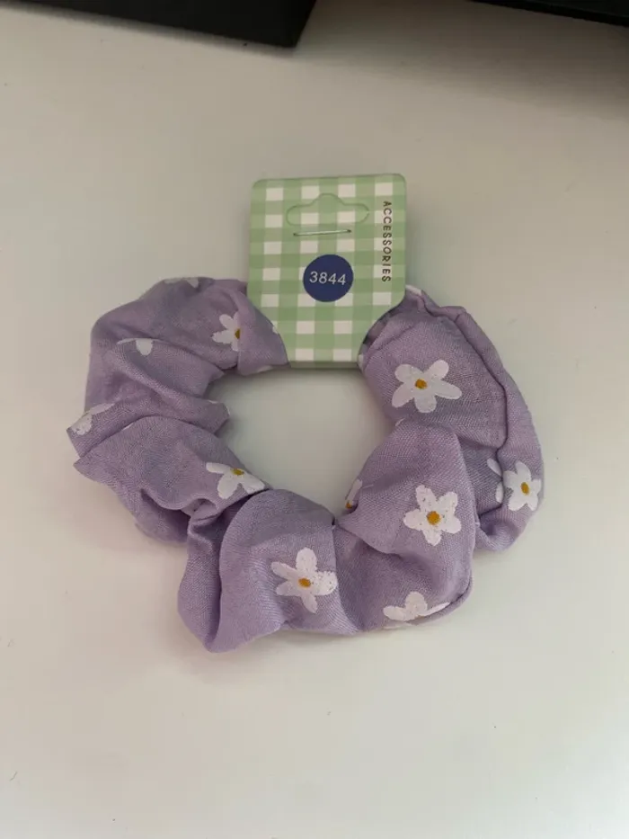 Chouchou Lila à fleurs