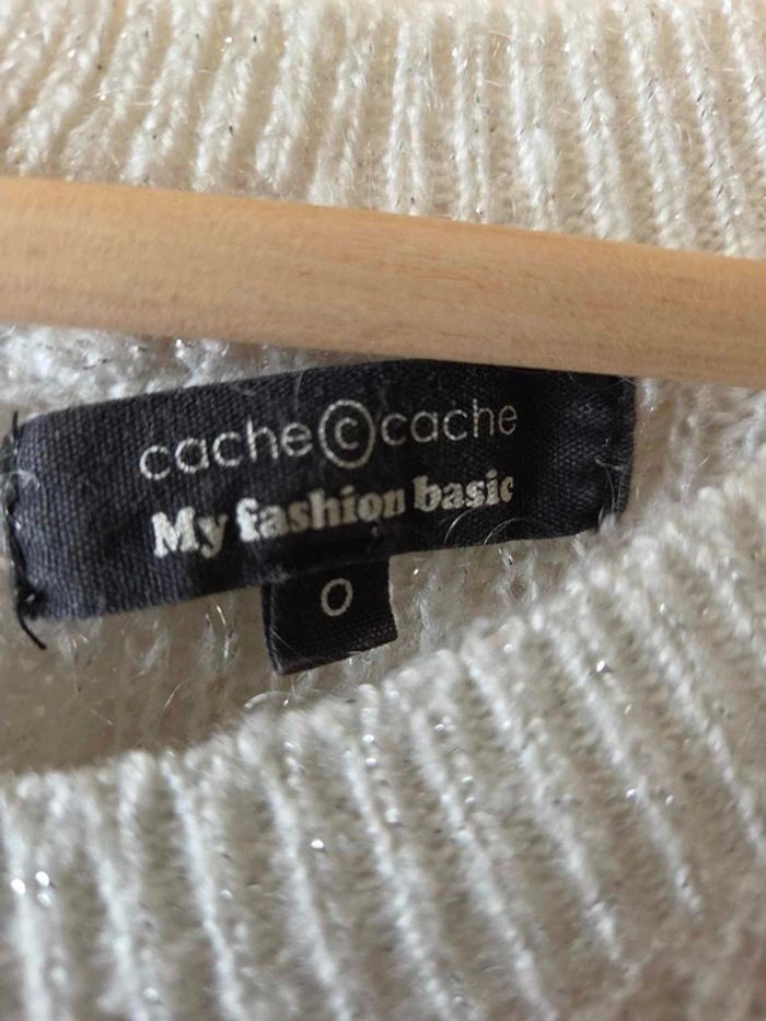 pull Cache Cache blanc taille XS - photo numéro 4