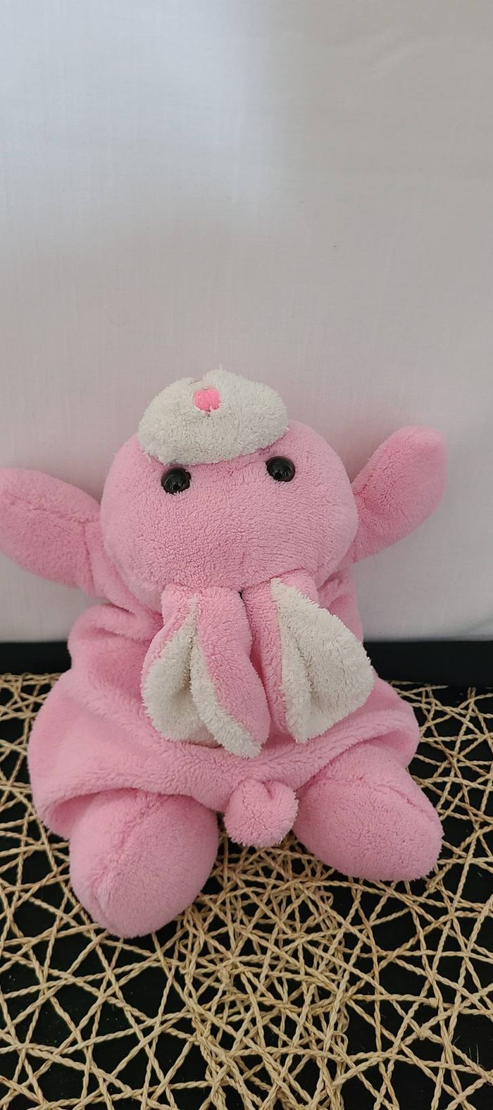 doudou lapin rose range pyjama - photo numéro 4