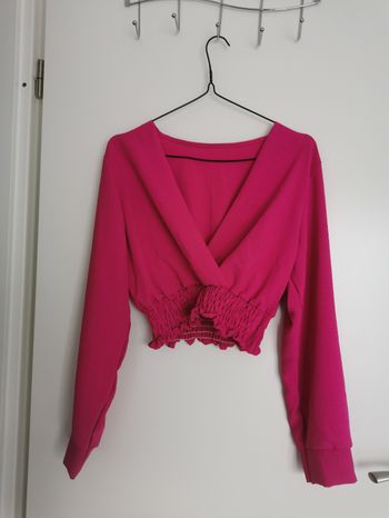 Top cache-coeur court fuschia - taille 36