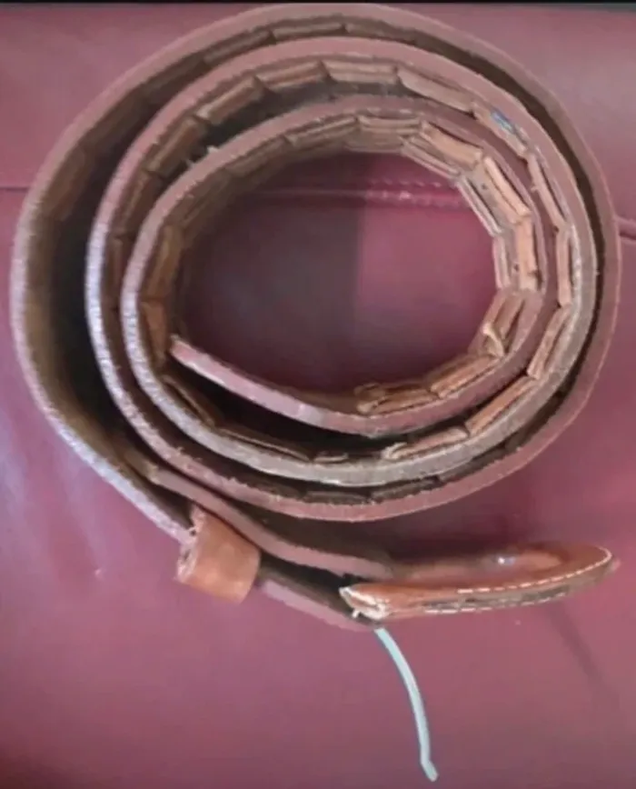 Ceinture cuire marron 105cm - photo numéro 3