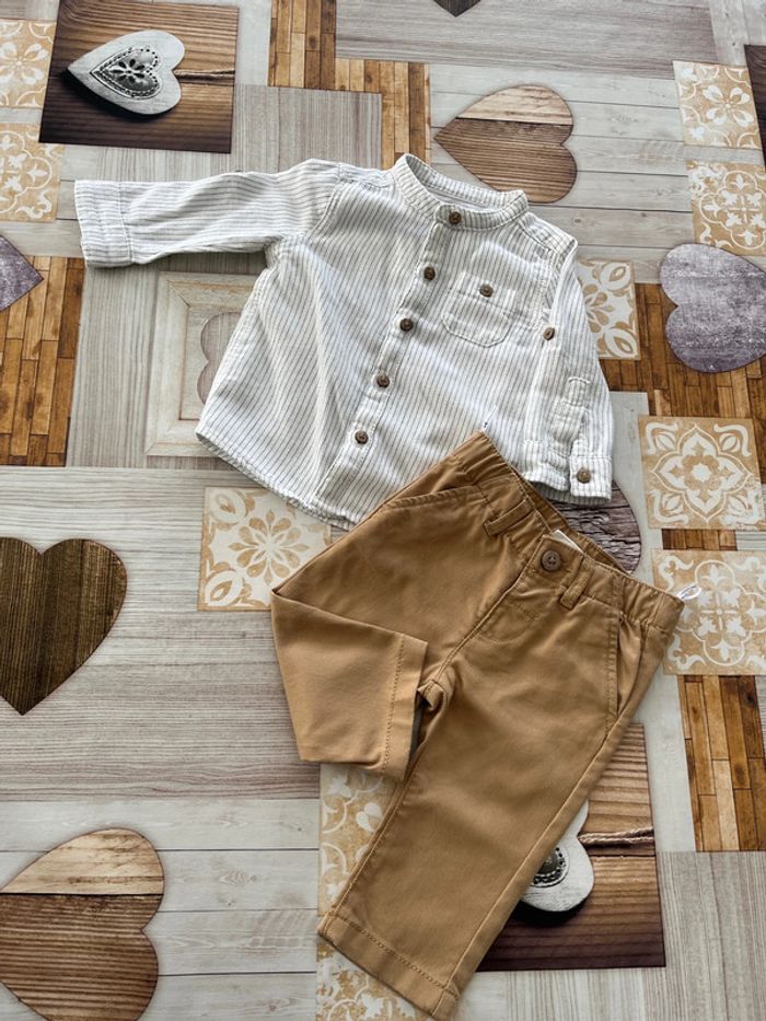 Ensemble chemise et pantalon 6 mois