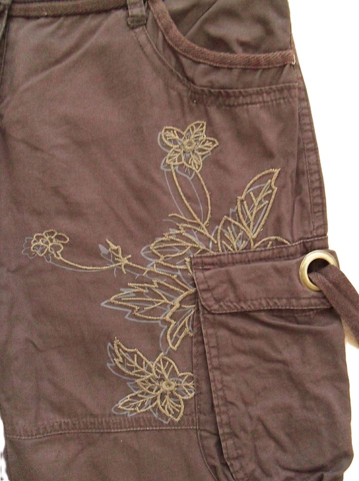 Pantalon brode marron. Nothing Else. Taille 36 - photo numéro 3