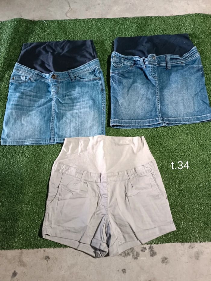 Lot jupe/short de grossesse