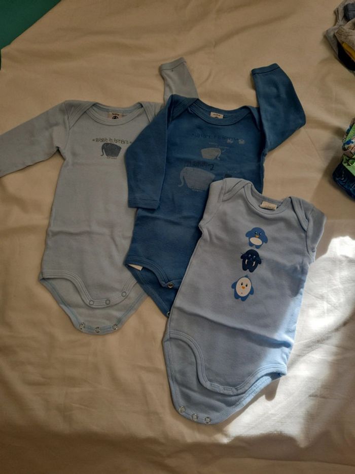 Lot de 3 bodies ML 6 mois Petit Bateau