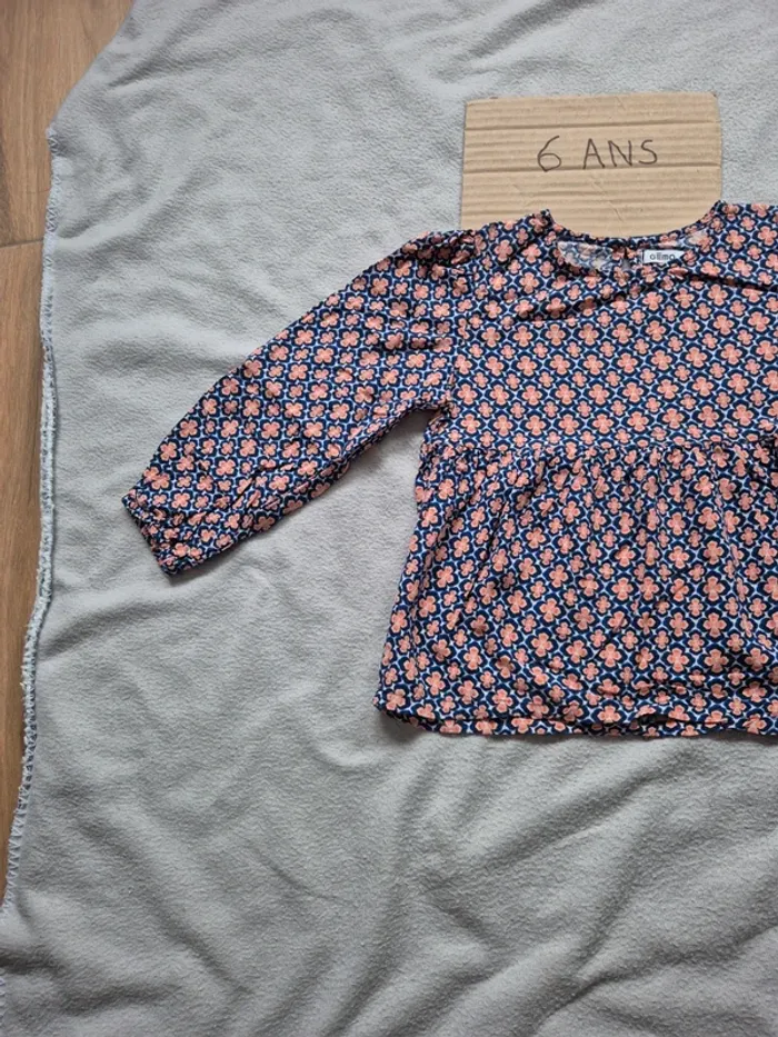 Blouse fleurie fille 6 ans gemo - photo numéro 2