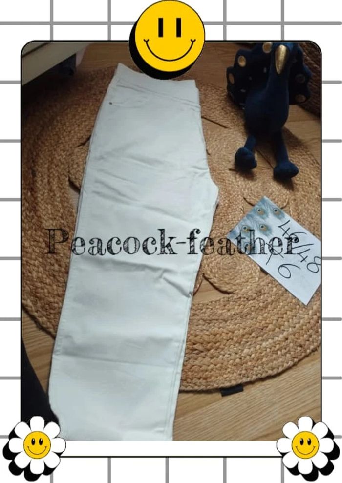 Pantalon blanc Jean tregging neuf étiqueté T6 - photo numéro 6
