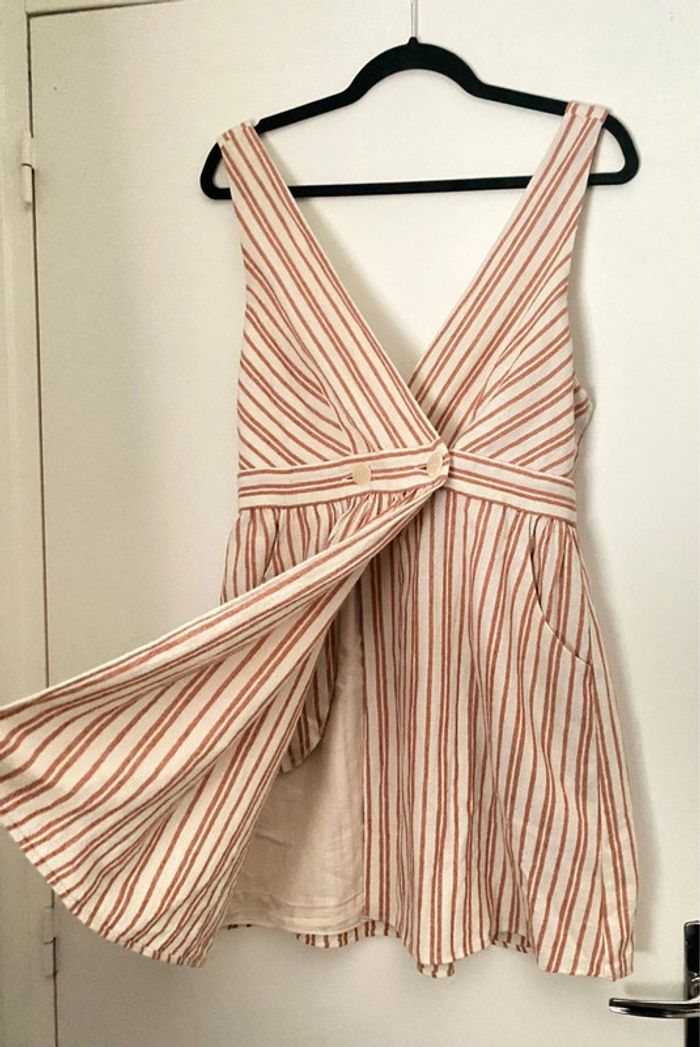 Mini Robe Zara  Imprimée Rayures Taille S - photo numéro 3