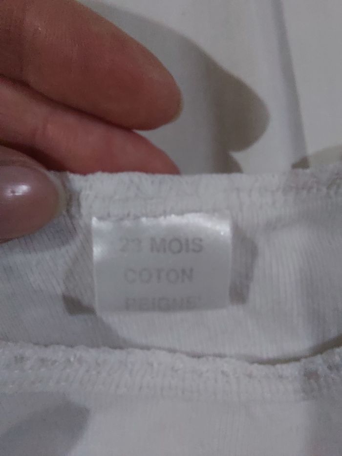 Body manche longue  blanc taille 23 mois - photo numéro 3