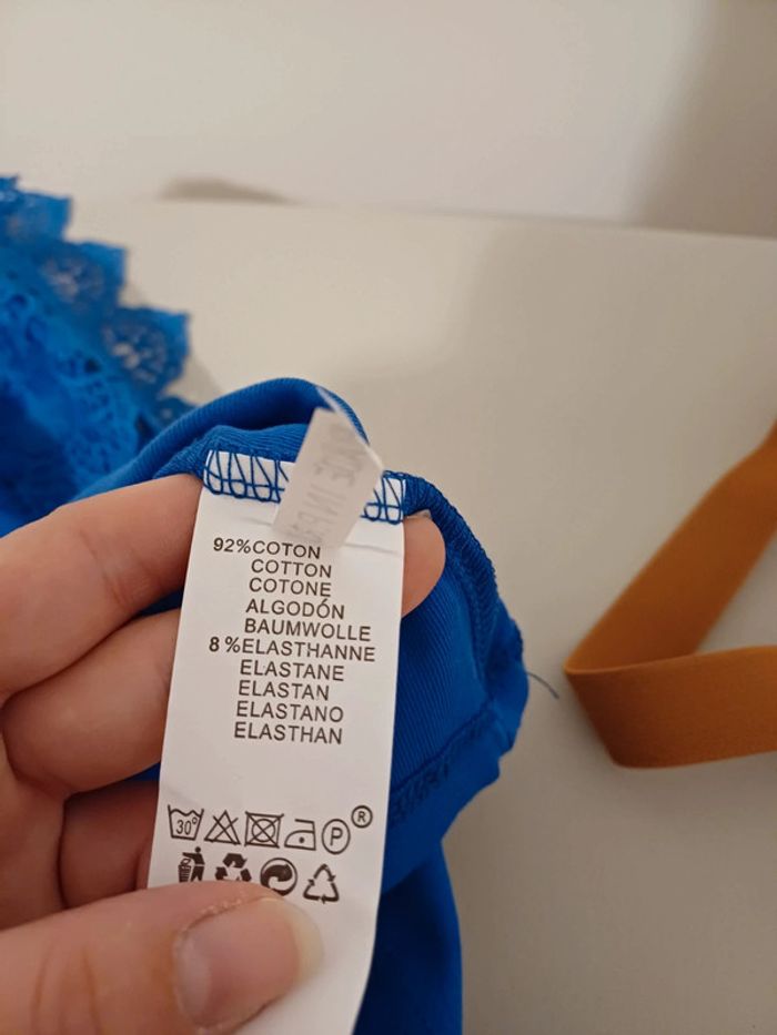 Blouse chic bleue neuve CC Fashion taille S 36 - photo numéro 8