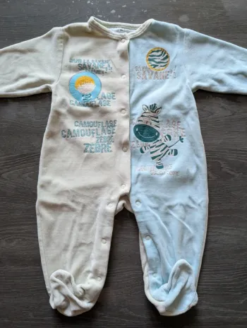 Pyjama zèbre savane