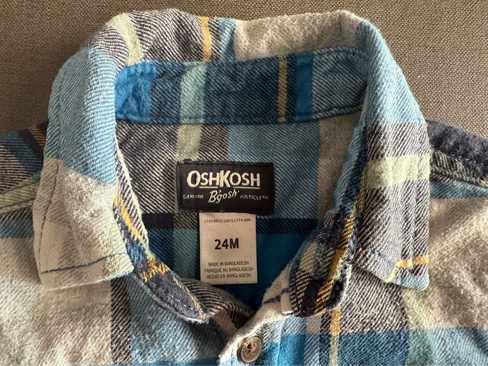 Chemise manches longues Oshkosh 24m - photo numéro 3