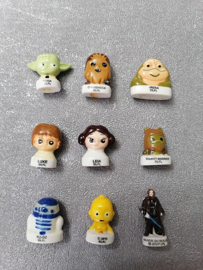 Lot de 9 fèves star wars