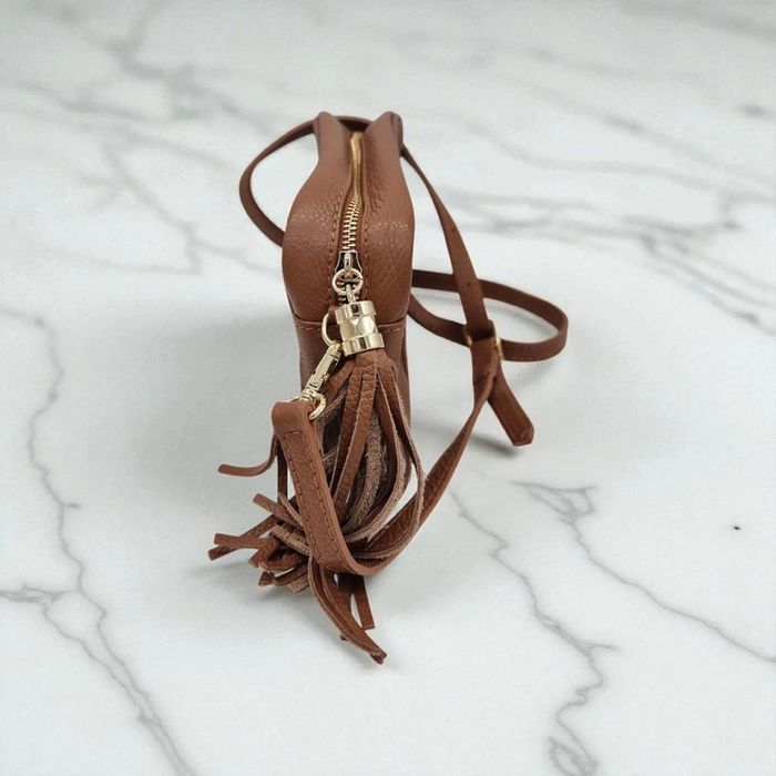 Vera Pelle sac bandoulière cuir marron - photo numéro 3