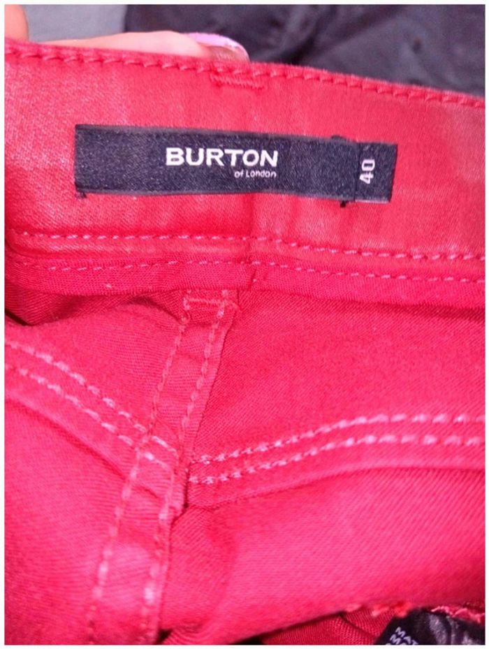 C43 pantalon simili bordeaux Burton 40 - photo numéro 4