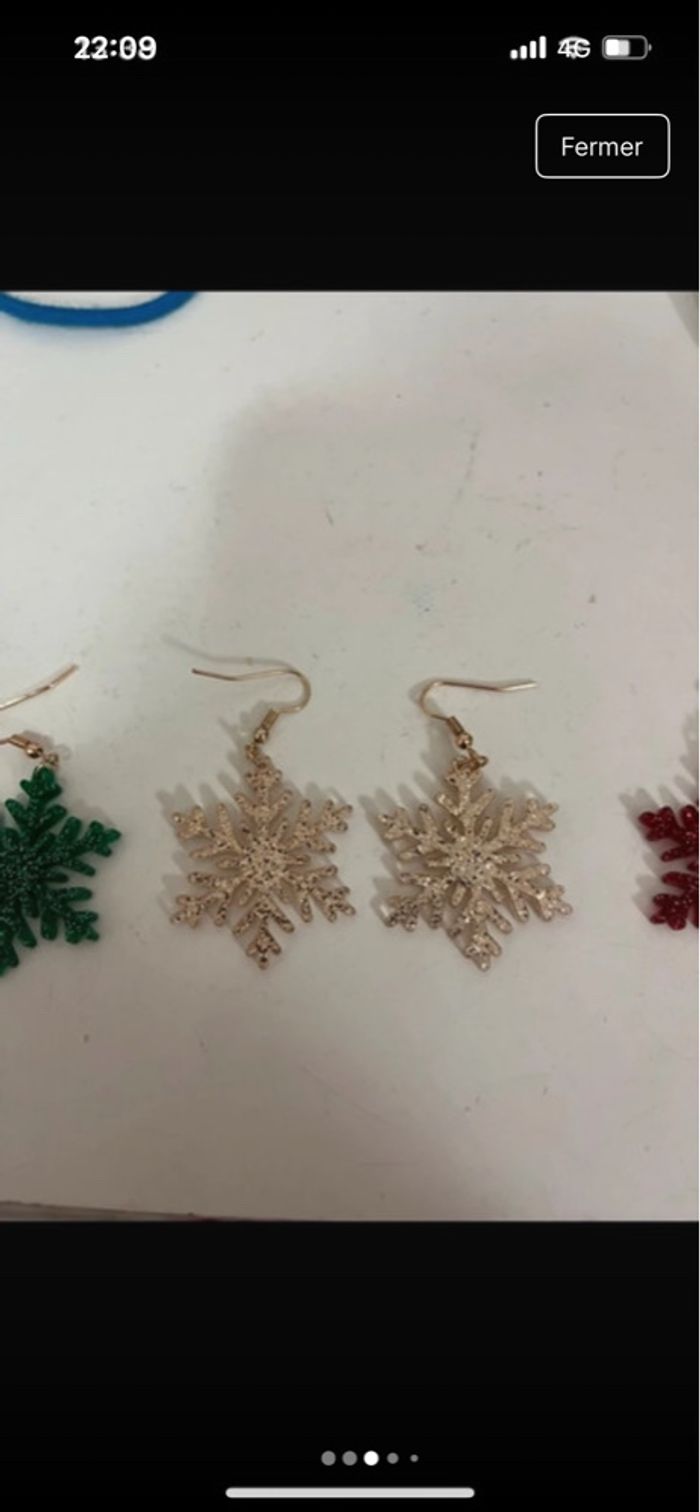Boucles d’oreilles flocon ❄️ - photo numéro 3