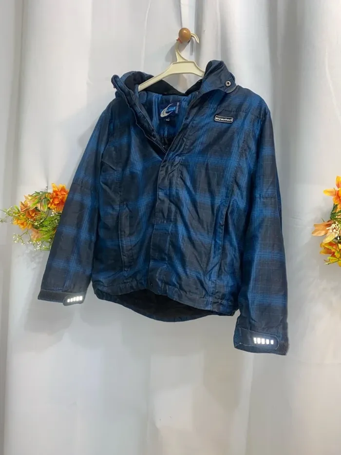 Parka bleu noir Everton taille 8 ans - n95m - photo numéro 2