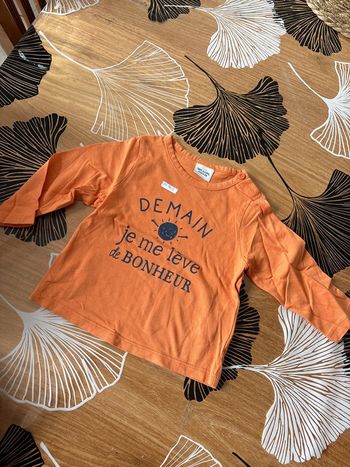 Tee shirt demain je me lève de bonheur