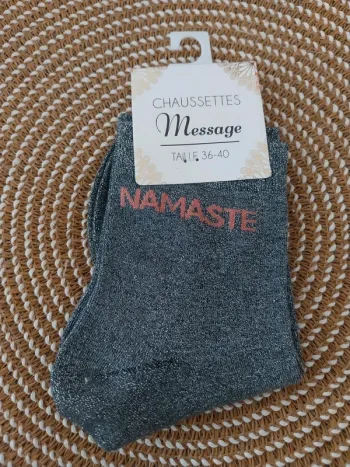 Chaussettes à paillettes Grise Namaste