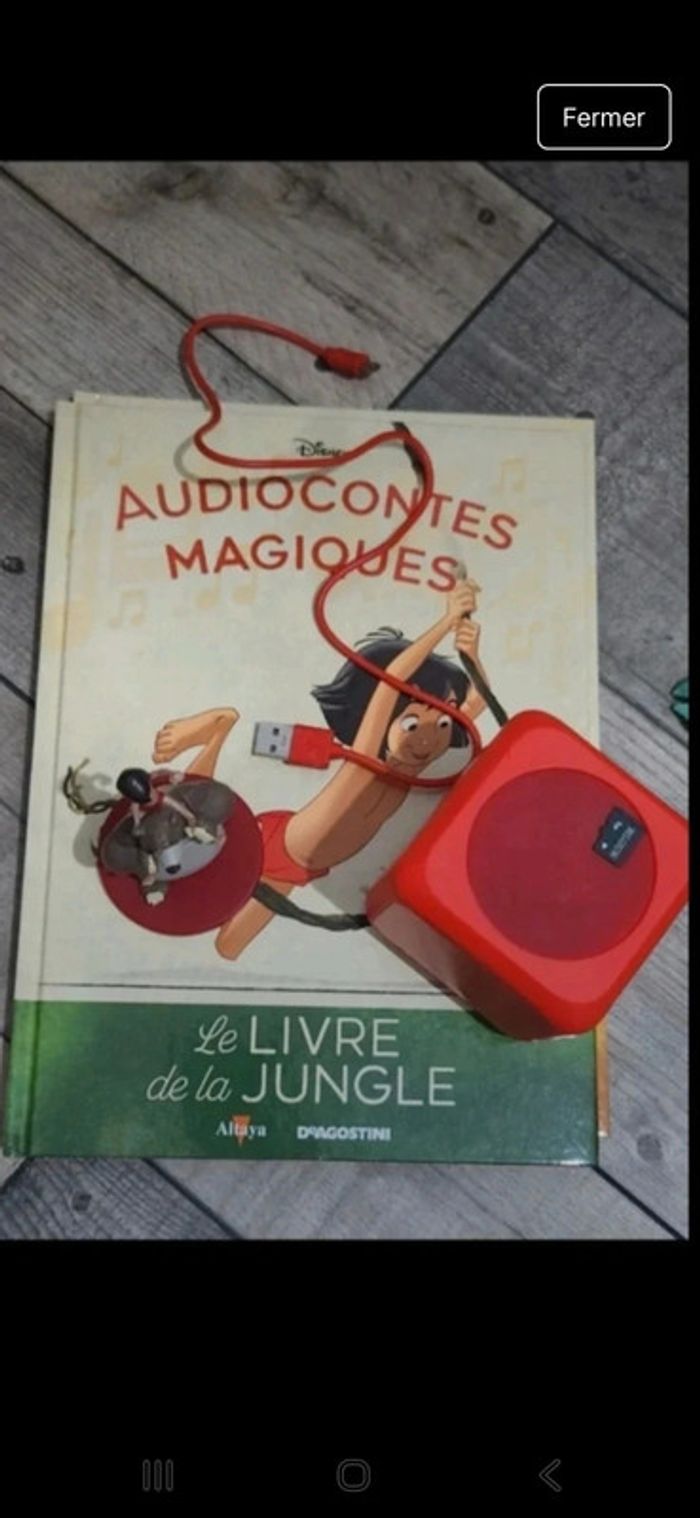 Enceinte et Livre et figurine2 des audiocontes Magiques altaya audio conte audio compte disney