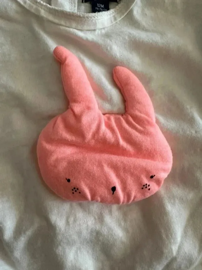 T-shirt manche longue + bandeau 12 mois - photo numéro 6