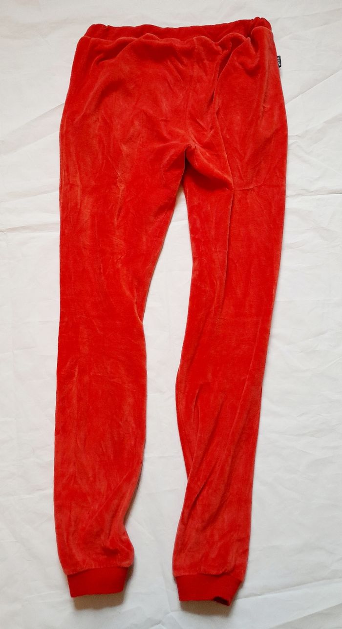 Pantalon de jogging femme rouge en velours Vue sur mer taille 38 - photo numéro 6