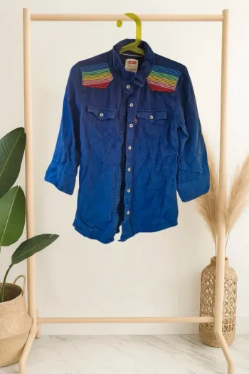 👧 Chemise en jeans • Colorée